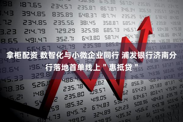 拿柜配资 数智化与小微企业同行 浦发银行济南分行落地首单线上＂惠抵贷＂